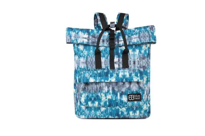 Standard RPET Roll Top Two Compartments Everyday Casual Backpack in Prints