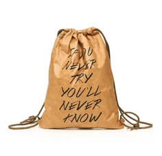 Tyvek® Drawstring Backpack with Slogan