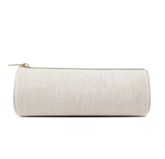 Women's Linen Round Tube Pencil Case