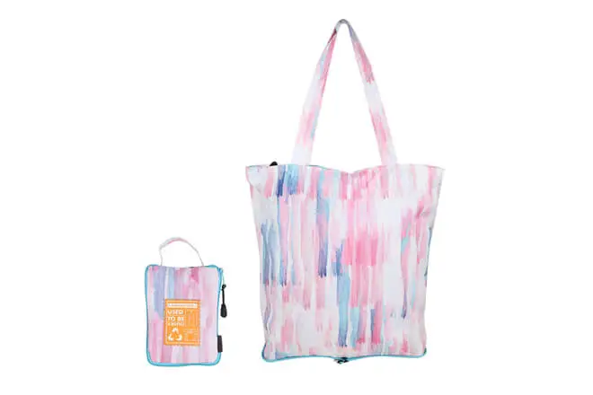 Printed RPET Foldable Tote Shopping Bag