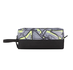 Geometric Pattern RPET Tube Shape Pencil Case with Single Compartment
